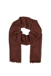 BRUNELLO CUCINELLI BRUNELLO CUCINELLI WOMEN'S BROWN CASHMERE SCARF,MSC924059C2913 UNI