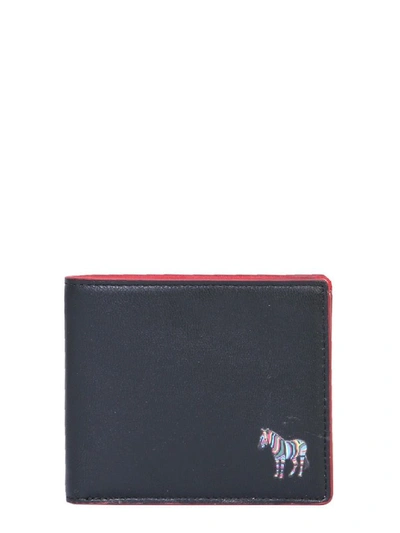 Ps By Paul Smith Zebra-embellished Bifold Wallet In Black