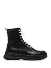 VERSACE VERSACE MEN'S BLACK LEATHER ANKLE BOOTS,DSU8144D60VGD41E 44