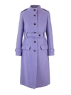 CHLOÉ CHLOÉ WOMEN'S PURPLE WOOL COAT,CHC19AMA0307248T 40