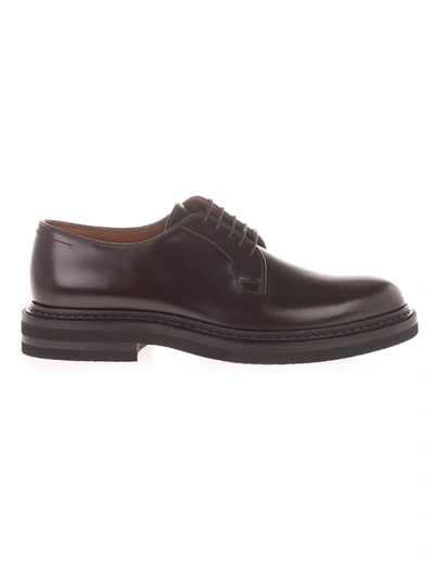Brunello Cucinelli Men's Brown Leather Lace-up Shoes