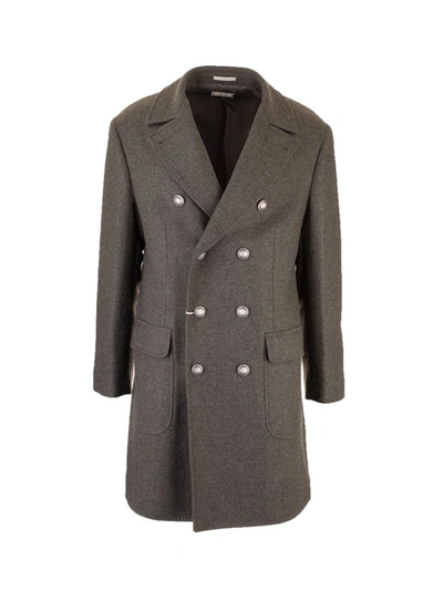 Brunello Cucinelli Men's Mn4679003dc089 Grey Cashmere Coat