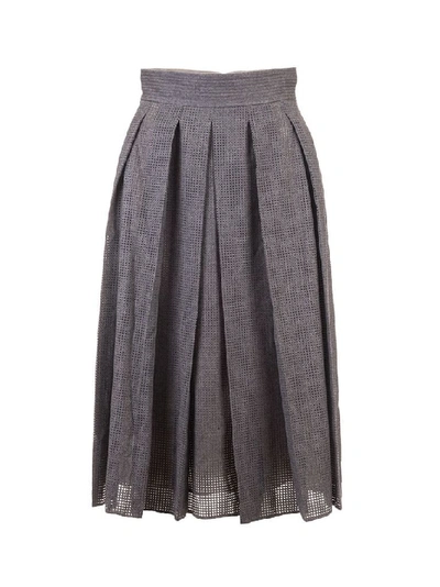 Fendi Women's Grey Wool Skirt