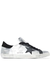 GOLDEN GOOSE GOLDEN GOOSE MEN'S SILVER LEATHER SNEAKERS,GMF00101F00031260246 43