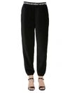 Alexander Wang T Alexanderwang.t Stretch Corduroy Logo Jogger Pants In Black