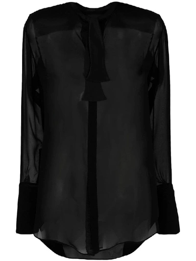 Neil Barrett Women's  Black Polyester Blouse