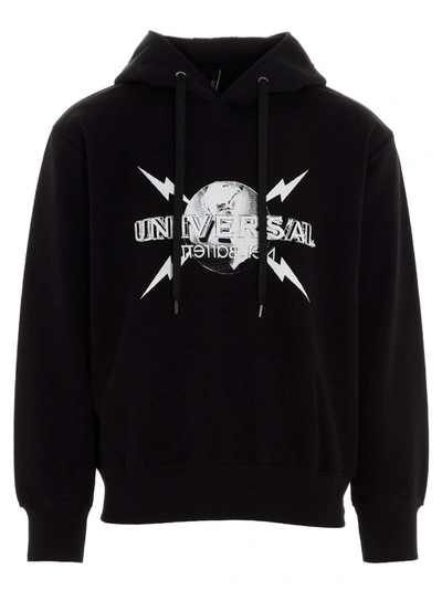 Neil Barrett Universal Logo Cotton-blend Hoodie In Black