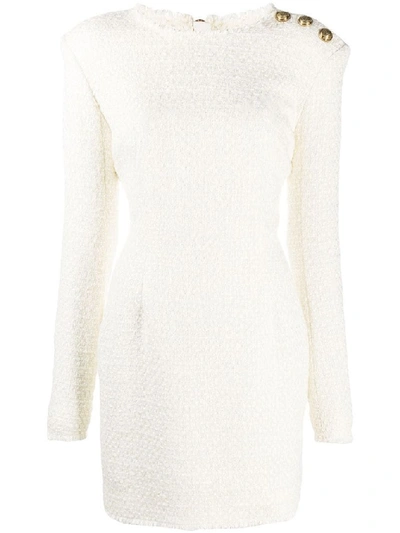 Balmain Women's Beige Polyester Dress