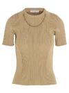 GIVENCHY GIVENCHY WOMEN'S BEIGE VISCOSE T-SHIRT,BW60Q54Z76280 M