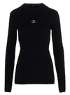 WE11 DONE WE11DONE WOMEN'S BLACK POLYESTER SWEATER,WDKO820044UBK L