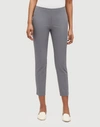 Lafayette 148 Petite Fundamental Bi-stretch Stanton Pant In Grey