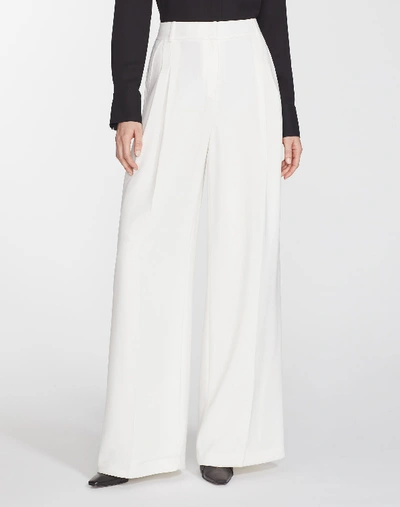 Lafayette 148 Finesse Crepe Quincy Pant In White