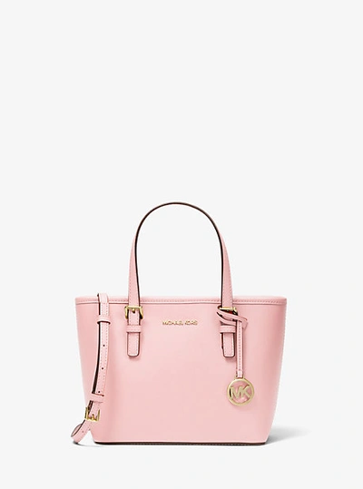 Michael Kors Jet Set Travel Extra-small Saffiano Leather Top-zip Tote Bag In Pink