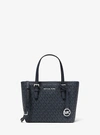 Michael Kors Jet Set Travel Extra-small Logo Top-zip Tote Bag In Blue