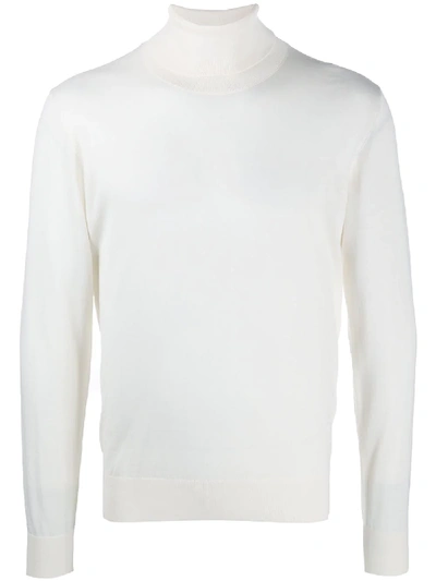 Dolce & Gabbana Roll-neck Silk-cashmere Jumper In White