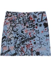 BURBERRY GRAFFITI PRINT DENIM MINI SKIRT