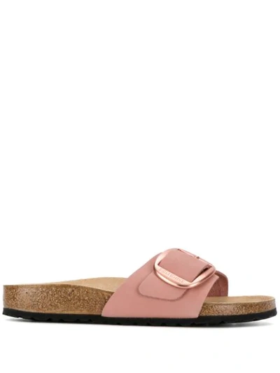 Birkenstock Women's Madrid Big Buckle Leather Sandals In Old Rose Nubuck