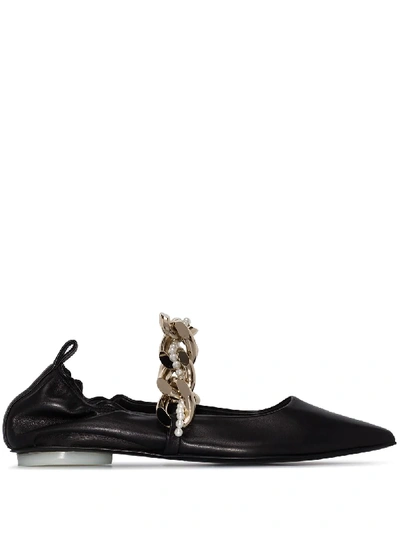 SIMONE ROCHA CHAIN-STRAP BALLERINA SHOES 