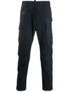 Dsquared2 Slim-fit Cargo Trousers In Black