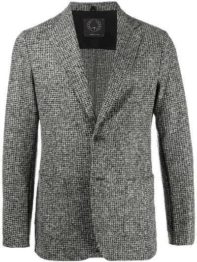 Tonello Single-breasted Woven Blazer In Grey