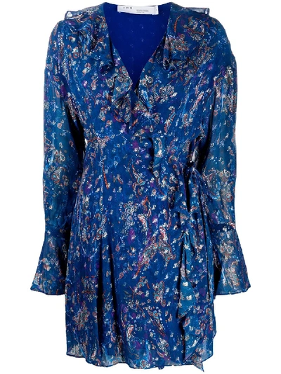 Iro Sibuco Paisley-print Dress In Blue
