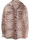 P.A.R.O.S.H LEOPARD PRINT PUFFER JACKET