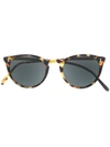Oliver Peoples Tortoiseshell Round Frame Sunglasses In Brown