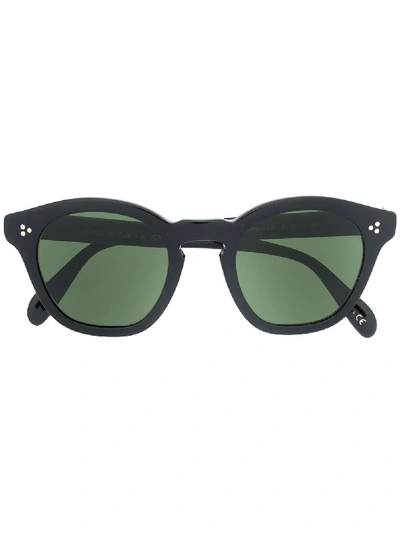 Oliver Peoples Round Frame Tinted Sunglasses In Black