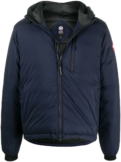 Canada Goose Logo Patch Jacket In Blue