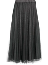 P.A.R.O.S.H PARALLEL PLEATED MIDI SKIRT