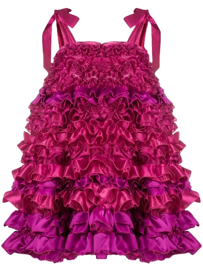 Loulou Ruffled Mini Dress In Pink