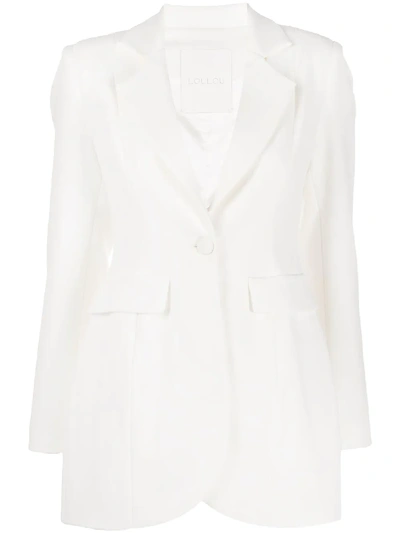 Loulou Fitted Single Breasted Blazer In White