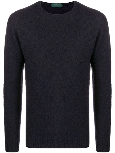 ZANONE RIB-TRIMMED VIRGIN WOOL JUMPER