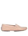 Tod's Gommino Driving Shoes In Pastel Pink
