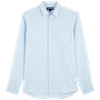 Vilebrequin Linen Solid Classic Fit Shirt In Blue
