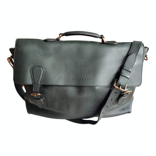 Pre-Owned Burberry Green Leather Bag | ModeSens