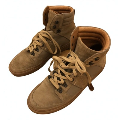 Pre-owned The Kooples Beige Suede Trainers