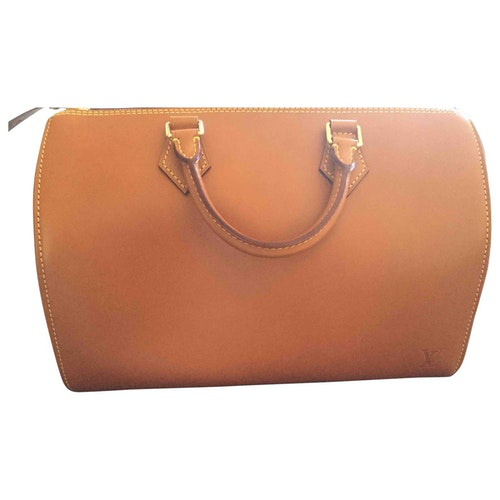 Pre-Owned Louis Vuitton Speedy Camel Leather Handbag | ModeSens