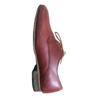 Pre-owned Dieppa Restrepo Burgundy Leather Lace Ups