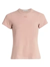 Alexander Wang T Women's Foundation Shrunken T-shirt In Rose Beige