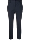 Theory Treeca Slim Cropped Trousers In Blue