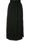 THEORY STRAIGHT FIT CREASED-EFFECT SKIRT