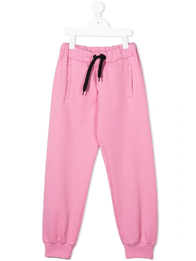 Fendi Kids' Logo Print Track Trousers In Pink