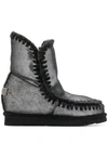 MOU ESKIMO WEDGE METALLIZED ANKLE BOOTS