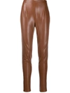 DOROTHEE SCHUMACHER FAUX LEATHER HIGH-WAISTED SKINNY TROUSERS