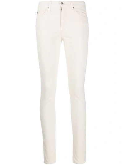 Ag Mid-rise Skinny Jeans In Neutrals