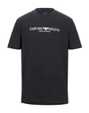 Emporio Armani T-shirts In Black
