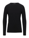 Grey Daniele Alessandrini Sweaters In Black