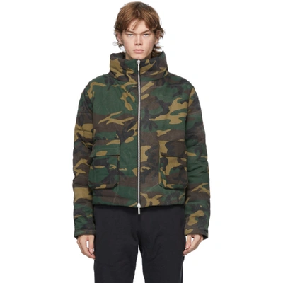 Rhude Rhonda Camouflage Print Jacket In Green,brown,beige