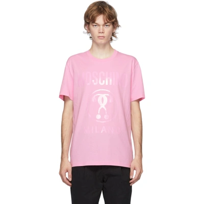 Moschino 粉色 Double Question Mark T 恤 In A0222 Pink